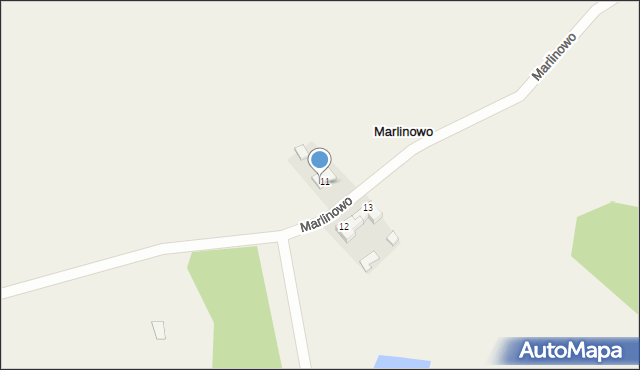 Marlinowo, Marlinowo, 13a, mapa Marlinowo