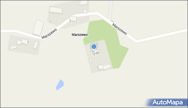 Marszewo, Marszewo, 1, mapa Marszewo