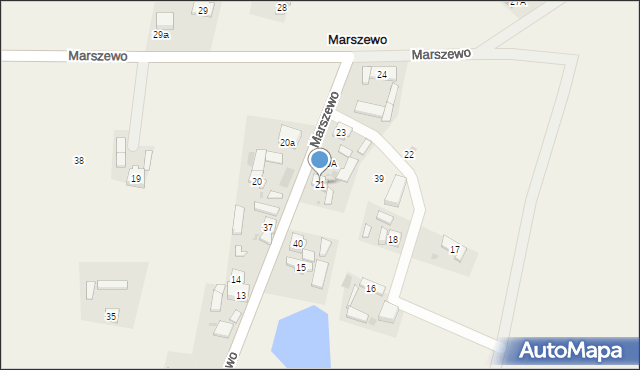 Marszewo, Marszewo, 21, mapa Marszewo
