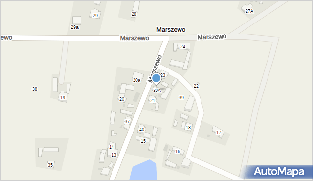 Marszewo, Marszewo, 39A, mapa Marszewo