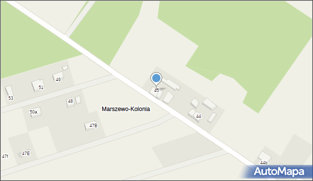 Marszewo, Marszewo, 45, mapa Marszewo