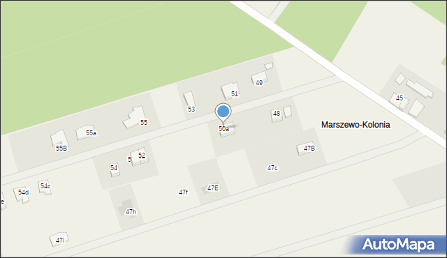 Marszewo, Marszewo, 50a, mapa Marszewo