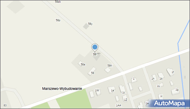 Marszewo, Marszewo, 58l, mapa Marszewo