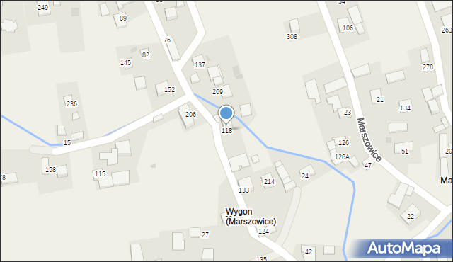 Marszowice, Marszowice, 118, mapa Marszowice