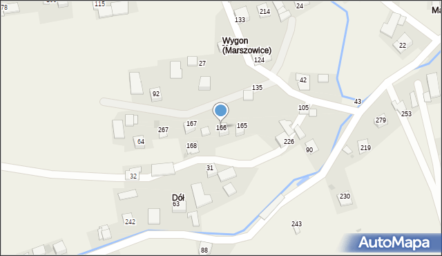 Marszowice, Marszowice, 166, mapa Marszowice
