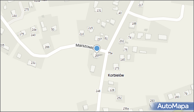 Marszowice, Marszowice, 207, mapa Marszowice