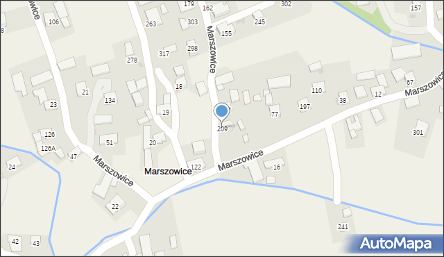 Marszowice, Marszowice, 209, mapa Marszowice
