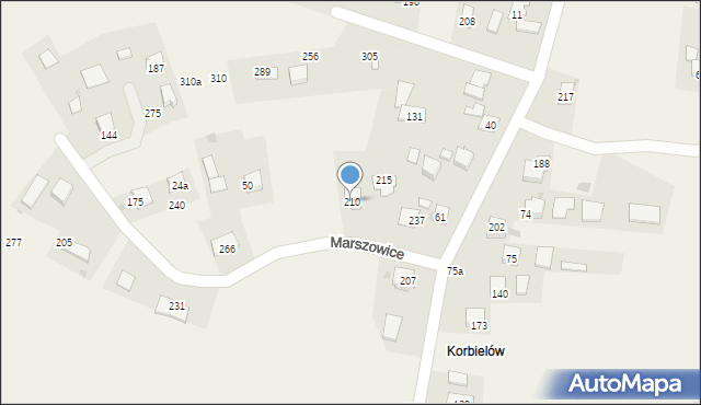 Marszowice, Marszowice, 210, mapa Marszowice