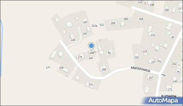 Marszowice, Marszowice, 24a, mapa Marszowice