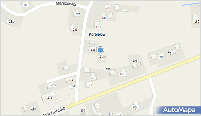 Marszowice, Marszowice, 252, mapa Marszowice