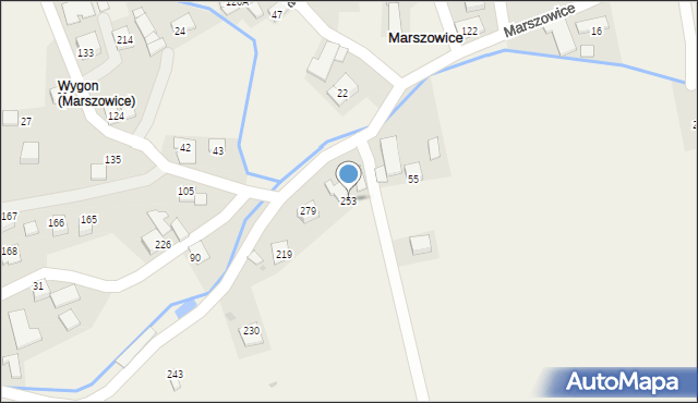 Marszowice, Marszowice, 253, mapa Marszowice