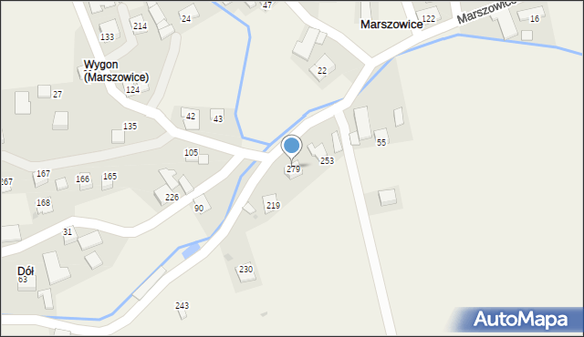 Marszowice, Marszowice, 279, mapa Marszowice