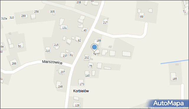 Marszowice, Marszowice, 74, mapa Marszowice