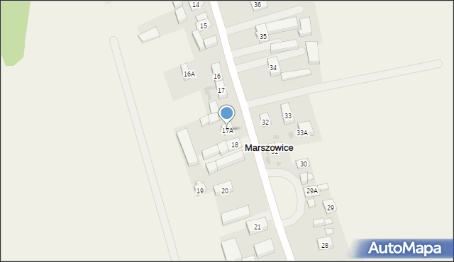 Marszowice, Marszowice, 17A, mapa Marszowice