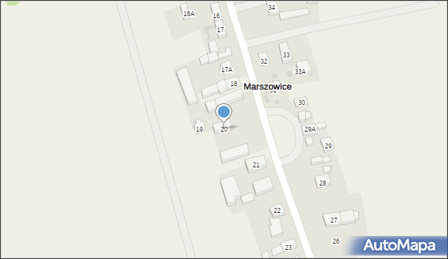 Marszowice, Marszowice, 20, mapa Marszowice