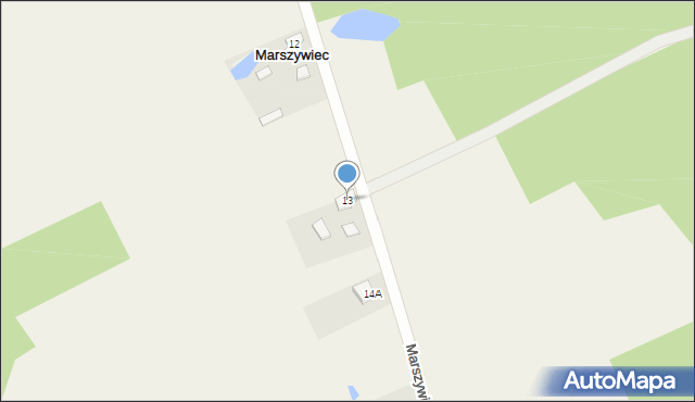 Marszywiec, Marszywiec, 13, mapa Marszywiec