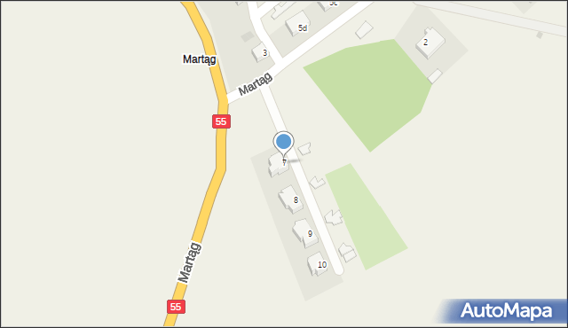 Martąg, Martąg, 7, mapa Martąg