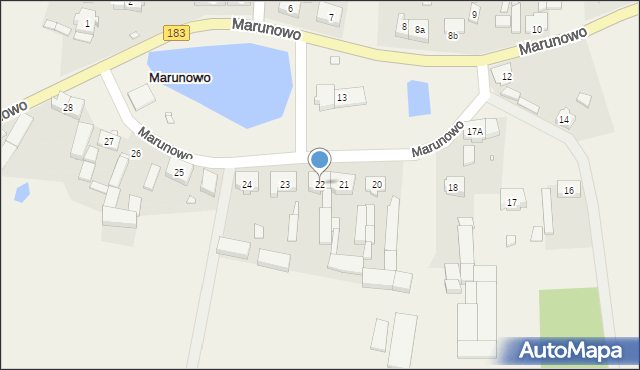 Marunowo, Marunowo, 22, mapa Marunowo