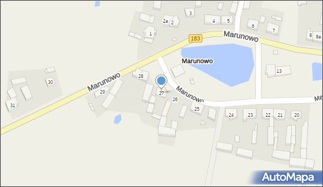 Marunowo, Marunowo, 27, mapa Marunowo