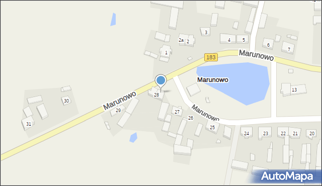 Marunowo, Marunowo, 28A, mapa Marunowo