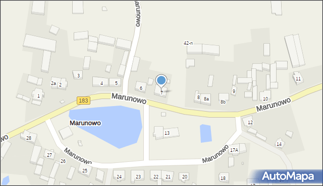 Marunowo, Marunowo, 7, mapa Marunowo