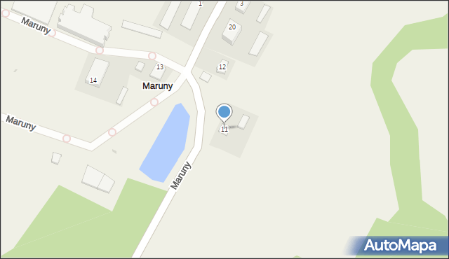 Maruny, Maruny, 11, mapa Maruny