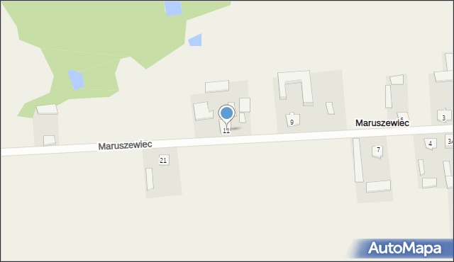 Maruszewiec, Maruszewiec, 11, mapa Maruszewiec