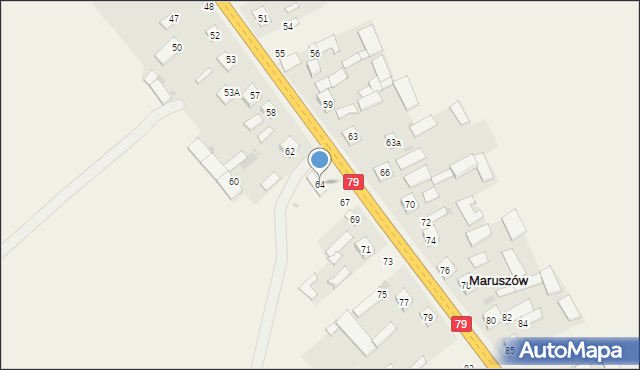 Maruszów, Maruszów, 64, mapa Maruszów