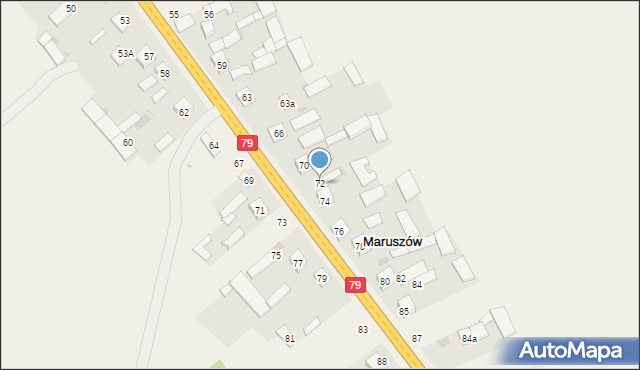 Maruszów, Maruszów, 72, mapa Maruszów