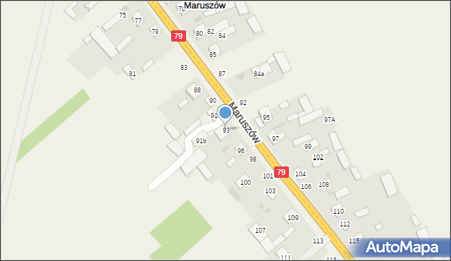 Maruszów, Maruszów, 93, mapa Maruszów