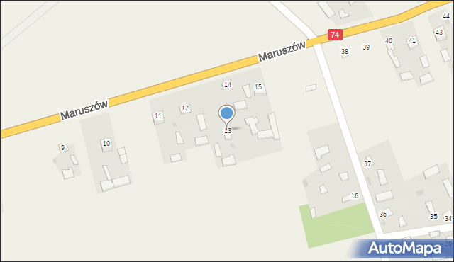 Maruszów, Maruszów, 13, mapa Maruszów