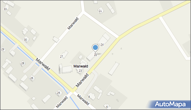 Marwałd, Marwałd, 22, mapa Marwałd