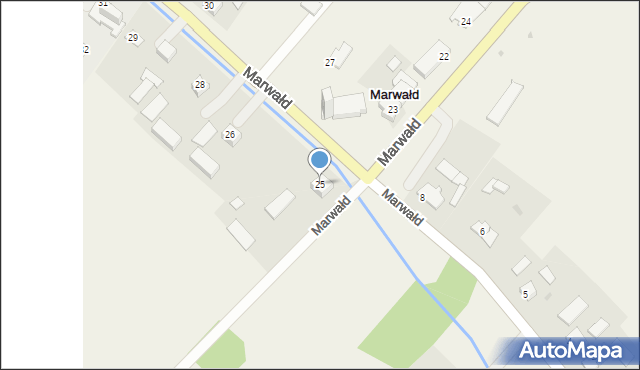 Marwałd, Marwałd, 25, mapa Marwałd