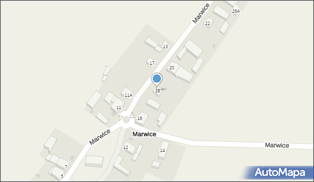 Marwice, Marwice, 18, mapa Marwice