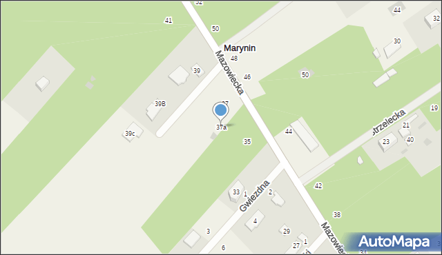 Marynin, Mazowiecka, 37a, mapa Marynin