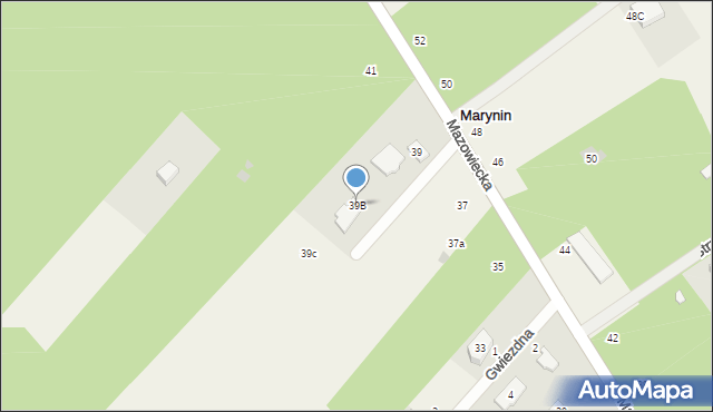 Marynin, Mazowiecka, 39B, mapa Marynin