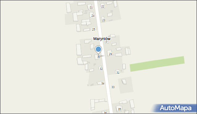 Maryniów, Maryniów, 30, mapa Maryniów