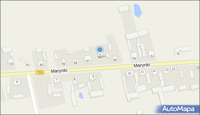 Marynki, Marynki, 56A, mapa Marynki