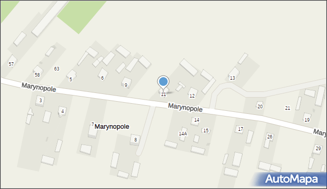 Marynopole, Marynopole, 11, mapa Marynopole