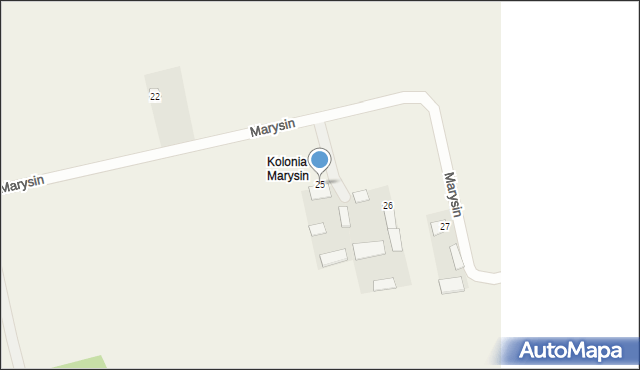 Marysin, Marysin, 25, mapa Marysin