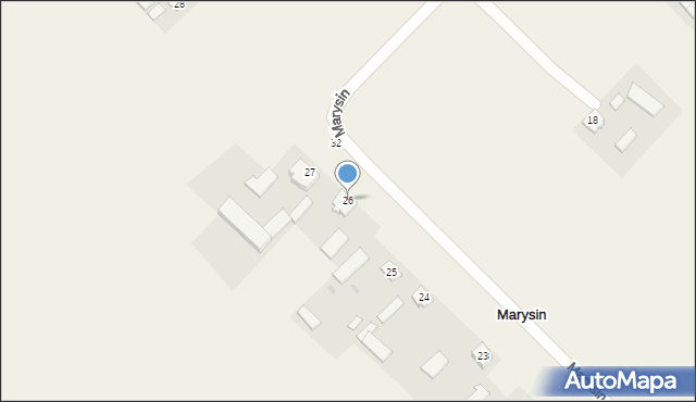 Marysin, Marysin, 26, mapa Marysin