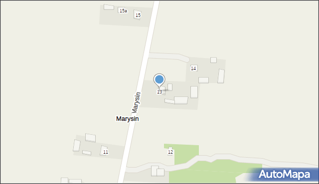 Marysin, Marysin, 13, mapa Marysin