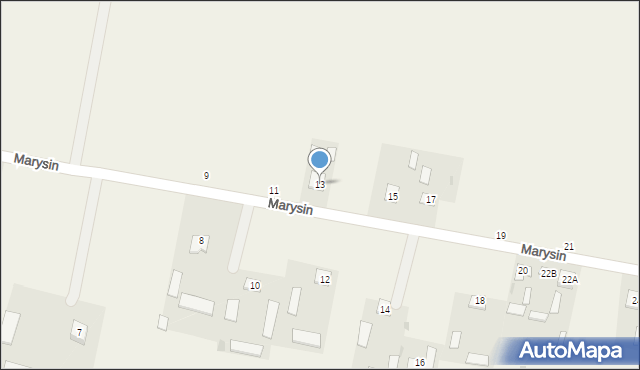 Marysin, Marysin, 13, mapa Marysin