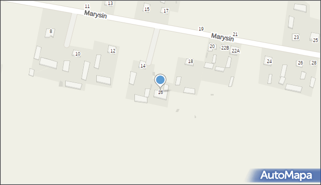 Marysin, Marysin, 16, mapa Marysin