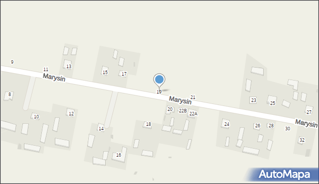 Marysin, Marysin, 19, mapa Marysin