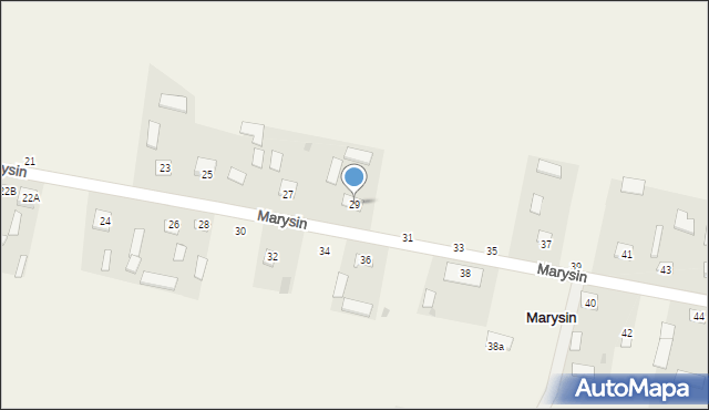 Marysin, Marysin, 29, mapa Marysin