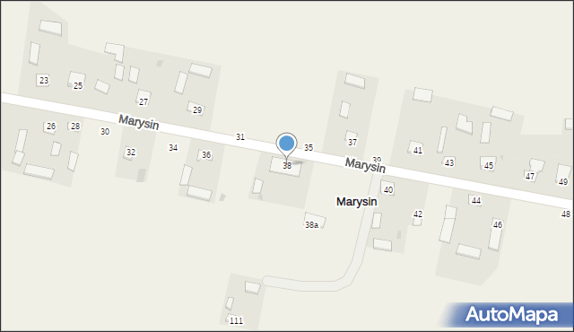 Marysin, Marysin, 38, mapa Marysin