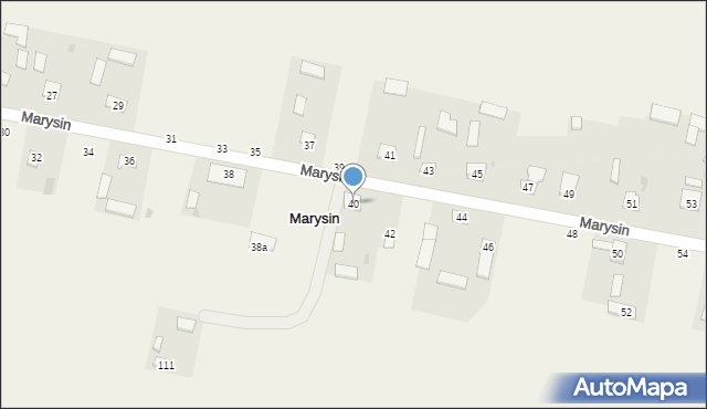 Marysin, Marysin, 40, mapa Marysin