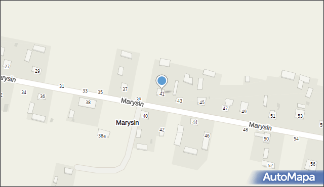 Marysin, Marysin, 41, mapa Marysin