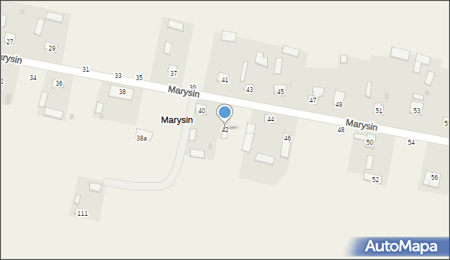 Marysin, Marysin, 42, mapa Marysin